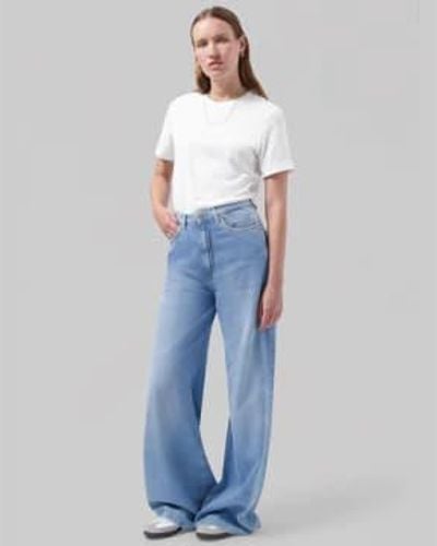 MUD Jeans Wyde Sara Flow Jeans Stone Vintage - Blu