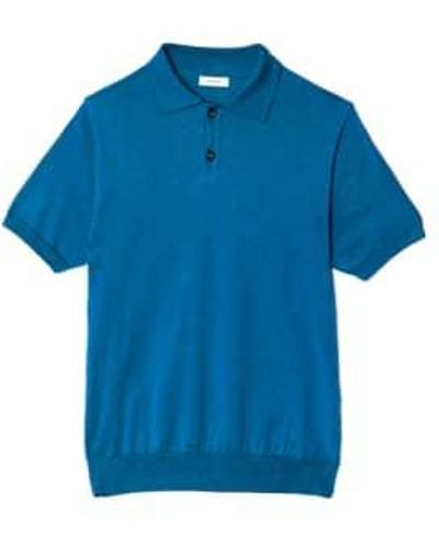 THE RESORT CO Knitted Polo - Blu