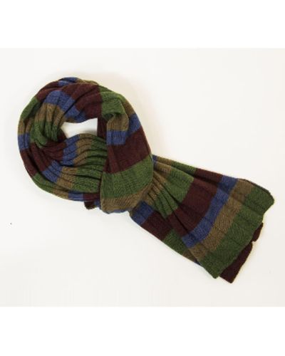 40 Colori Multi Striped Wool Scarf 1 - Verde