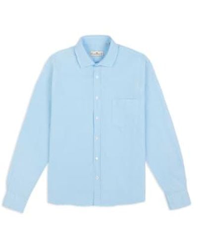 Burrows and Hare Burrows And Hare Linen Shirt Sky - Blu