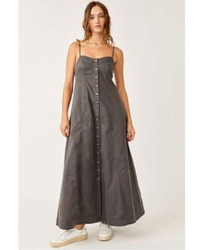 Free People Nur jill maxi in schwarzer perle