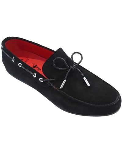 Jeffery West Black Suede The Wag Loafers - Blue