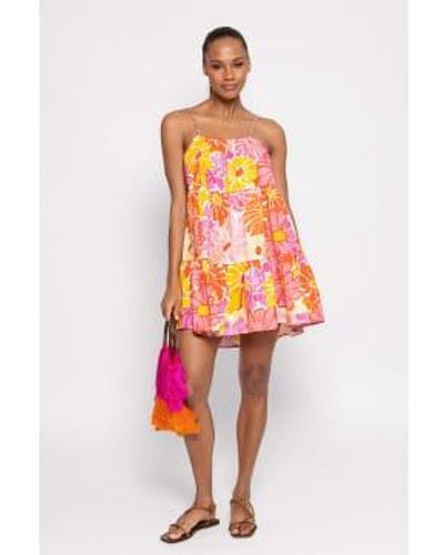 Sundress Mariette Dress In Saleya Print - Arancione