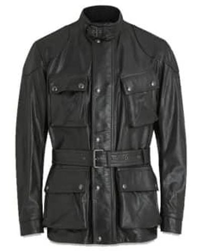 Belstaff Trialmaster panther leather veste noire