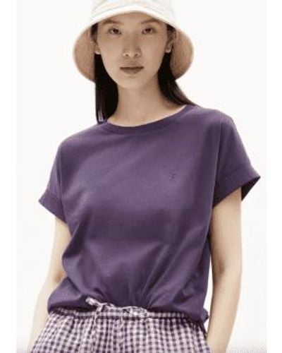 ARMEDANGELS Idaara T-shirt Ash S - Purple