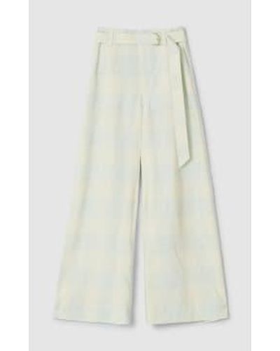 Rodebjer Ada Silkcheck Trousers Xs - White