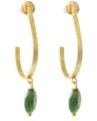 A Beautiful Story Earrings Attracted Aventurine - Metallizzato