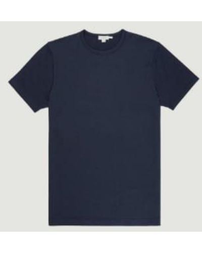 Sunspel Camiseta algodón PIMA - Azul