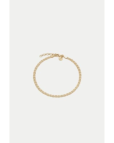 Daisy London Gold Infinity Chain Armband - Weiß