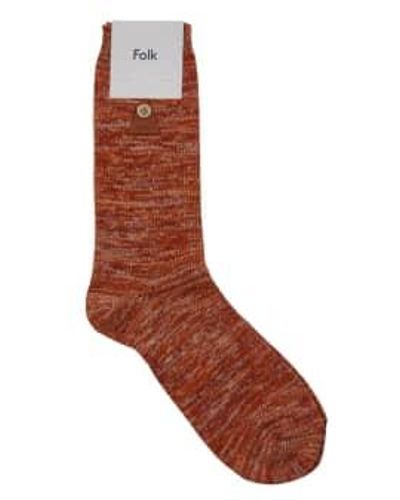 Folk Melange Socken Ocker -Mischung - Braun