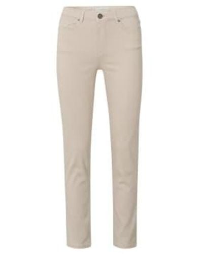 Yaya Straight With Pockets And Zip Fly Or Gray Morn Beige - Neutro