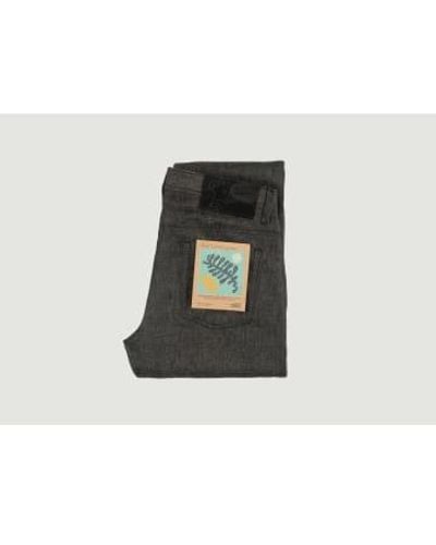 Naked & Famous Naked And Famous Weird Guy Jeans Raw Linen - Nero