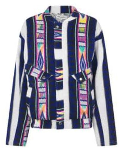 Lolly's Laundry Hawaii Jacket Jaquard Bomber Multi Colour - Blu