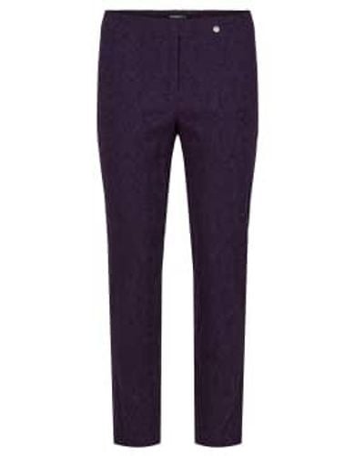 Robell Bella paisley pantalon en violet 68 cm - Bleu