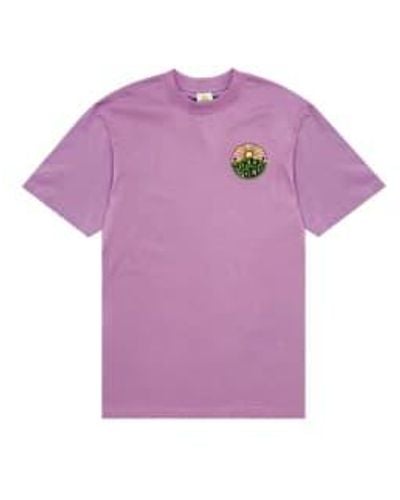 Hikerdelic Original Logo Ss T Shirt In Valerian - Viola