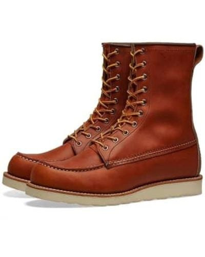 Red Wing Red Wing 877 Heritage Work 8 "Moc Toe Boot Oro Legacy - Marron