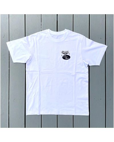 ARNOLD's Cocktail T-shirt White Heavyweight - Blue