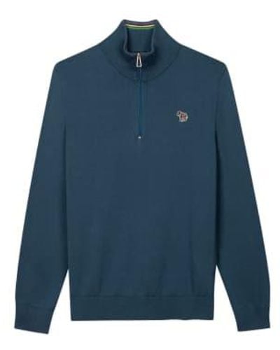 PS by Paul Smith Sweater logo zip zip zip - Bleu