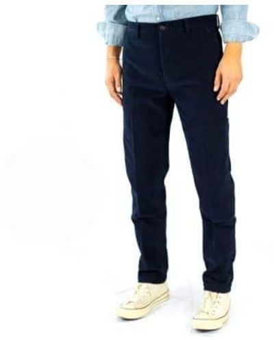 A.B.C.L. Garments Abcl Garments Brando Squared Corduroy Chino - Blu