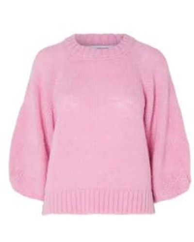 SELECTED Louvilja 3/4 tricot - Rose