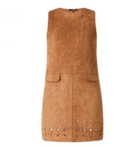 YEST 26538 Suede Dress - Marrone