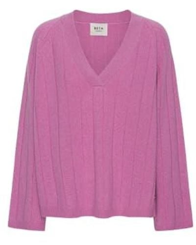 BETA STUDIOS Gail Cashmere Sweater - Purple
