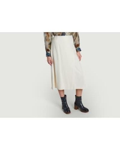 Diega Mid Length Skirt - Bianco