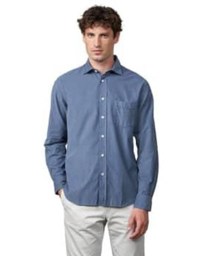 Hartford Paul Pat Cord Shirt Raf - Blu