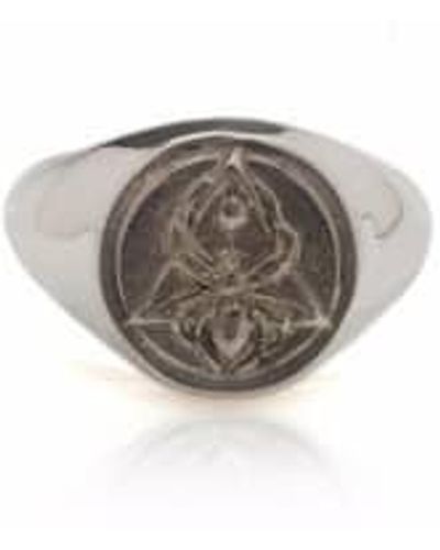 Rachel Entwistle The Creation Signet Ring G / Silver - Grey