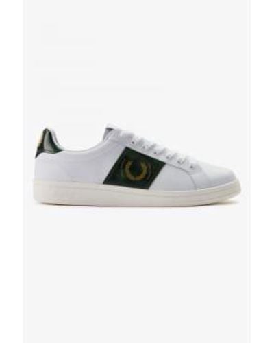 Fred Perry B721 Leather Brand Porcelain - Multicolor
