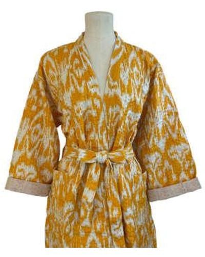 Behotribe  &  Nekewlam Robe Cotton Kantha Ikat - Gelb