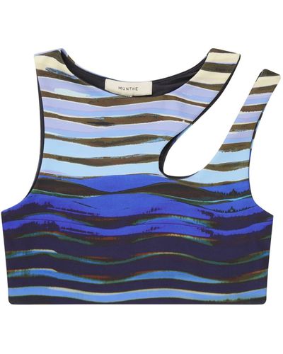 Mystic Ocean Keyhole Top, Yellow Sleeveless Top, Blue Sleeveless Top –  Syl-Tori designs