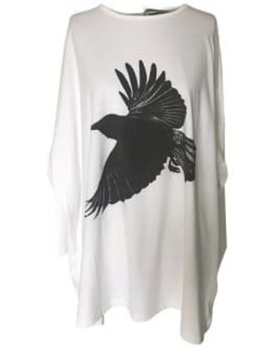 WDTS Heron Crow Printed Asymmetric Oversized Jersey Xxxlarge - Multicolor