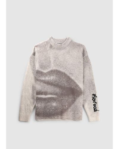 Fiorucci S Lips Print Sweater - White