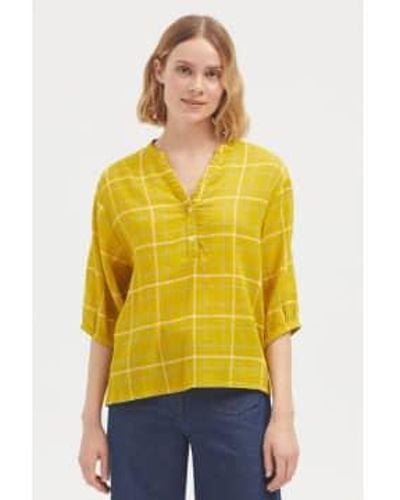Nice Things Checked Blouse - Giallo