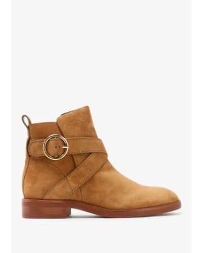 See By Chloé Sbc Lyna Suede Ankle Boots - Marrone