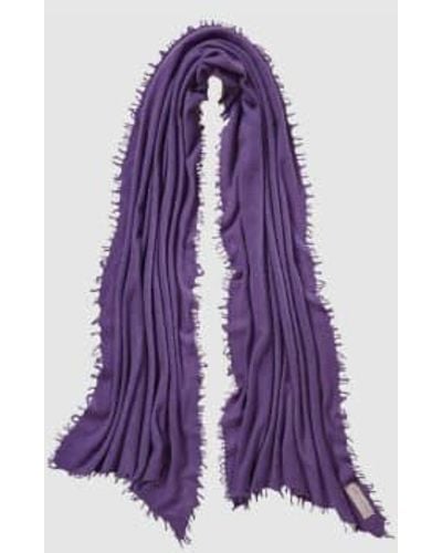 PUR SCHOEN Hand Felted Cashmere Soft Scarf + Gift Wool - Purple