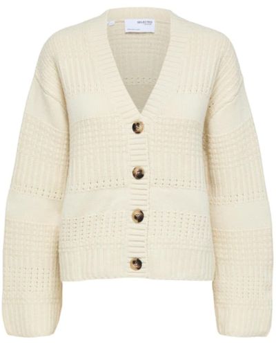 SELECTED Fry Cardigan - White