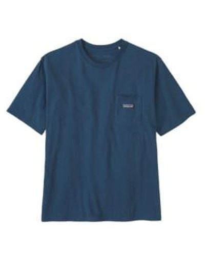 Patagonia Camiseta ms daily pocket tee - Bleu