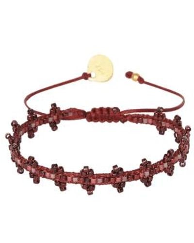 Mishky Colección pastel brazalete chabolas - Rojo