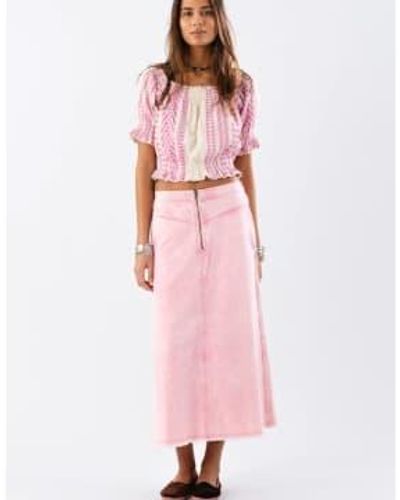 Lolly's Laundry Normandie Maxi Skirt Xs - Pink