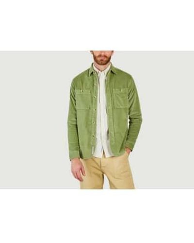 Cuisse De Grenouille Twill Overshirt Xs - Green