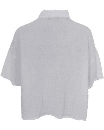 Black Colour Bc Melina Tied Shirt White L/xl - Gray