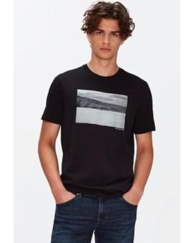 7 For All Mankind Soft Cotton Photographic T Shirt - Nero
