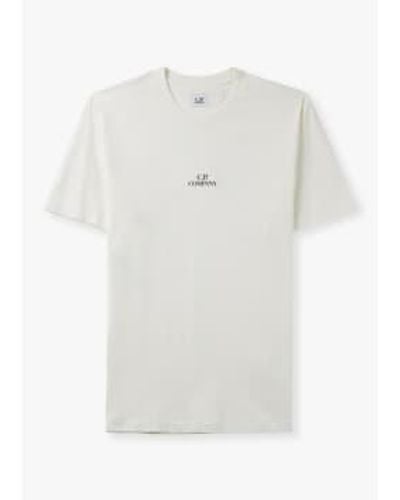 C.P. Company Herren 30/1 jersey grafisches t-shirt in weiß