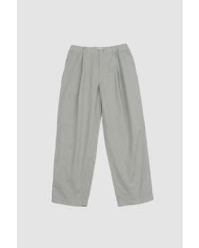 Still By Hand Garment-dye Deep Tuck Pants Taupe 1 - Gray