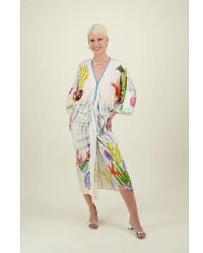 ME 369 Sophia Magic Ocean Kimono Dress Xs/s - Multicolour