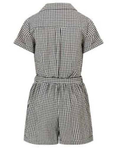 Nooki Design Traje juegos havana cheque en blanco y negro - Gris