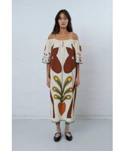 Stella Nova Embroidered Strap Dress Ivory / 32 - White