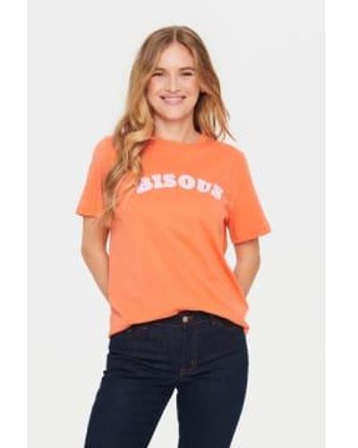 Saint Tropez Dajli T Shirt In Tigerlily 1 - Arancione